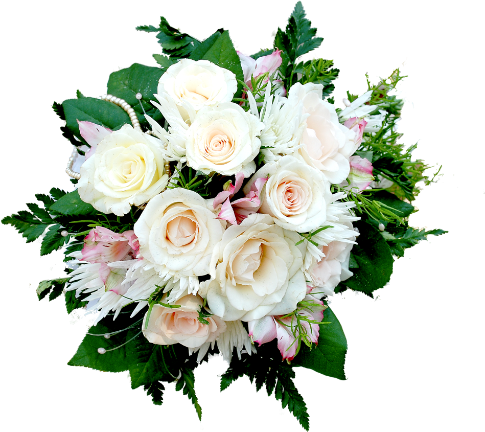 Wedding Bouquet Png - Wedding Flowers White Png (1000x1000), Png Download