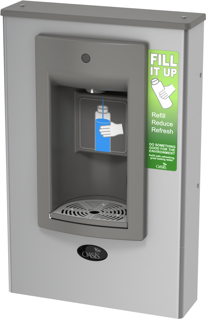Surface Mounted Sports Bottle Filler - Aqua Pointe By Oasis (2048x1536), Png Download