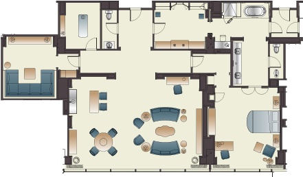 Fountain Salon Suite - Floor Plan (440x440), Png Download