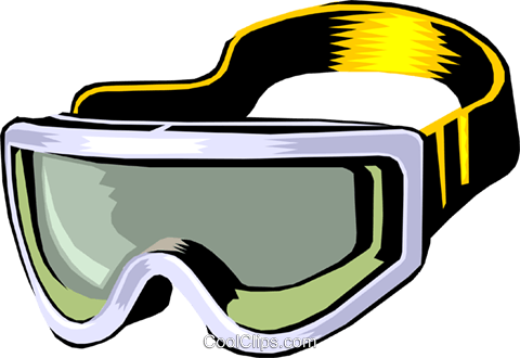 Skiing Goggles Royalty Free Vector Clip Art Illustration - Ski Goggles Clipart (480x330), Png Download