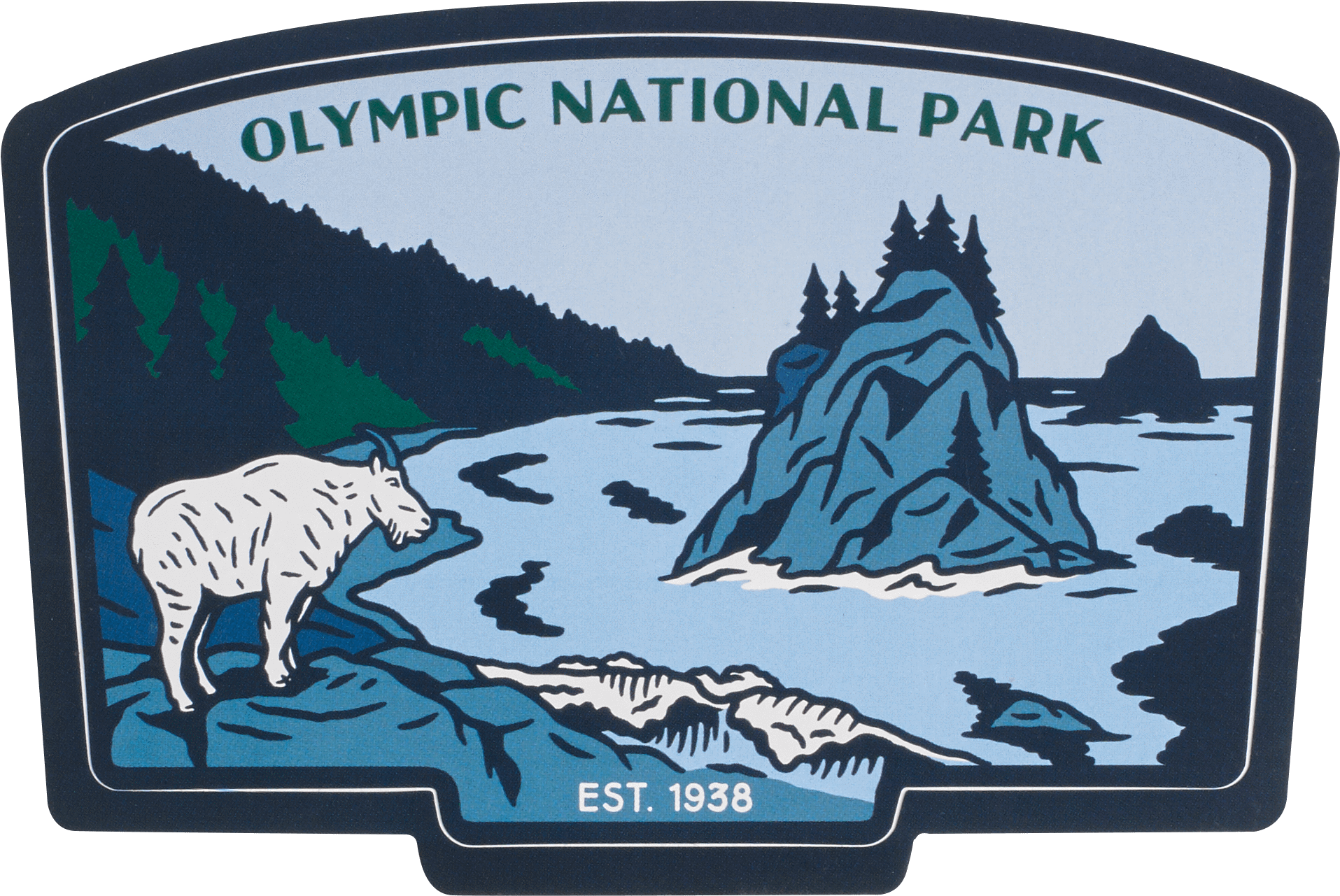 Olympic National Park Sticker - Olympic National Park Logo (2485x2032), Png Download