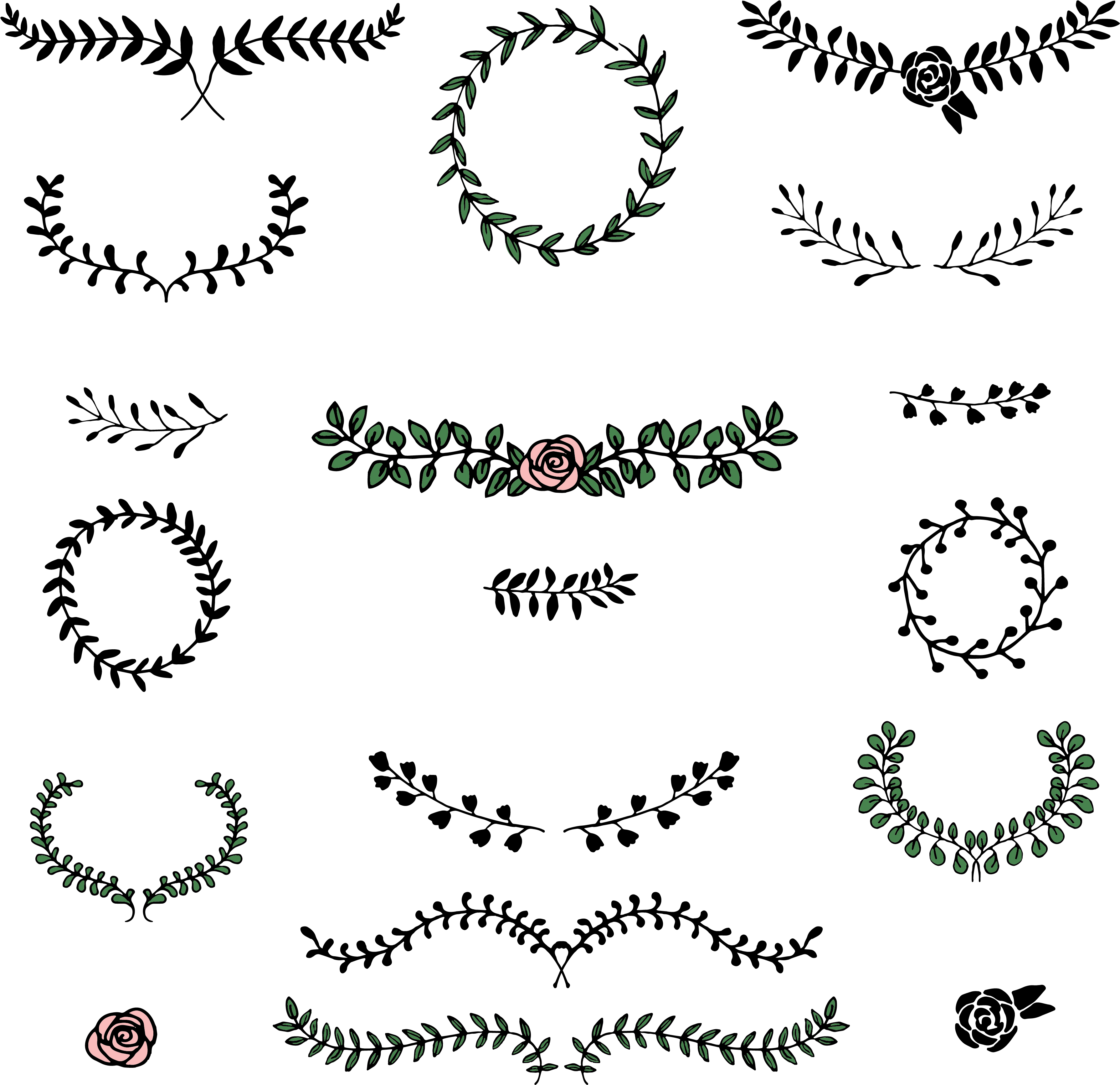 Video About Love Megapack - Clipart Black And White Laurels (3600x3600), Png Download
