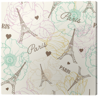Perfect For Travel Themed Postcards, Greeting Cards, - Free Vector Pattern Paris (400x400), Png Download