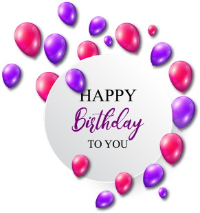 Birthday Card With Colored Balloons, Ball, Birthday, - Happy New Year 2011 (360x360), Png Download