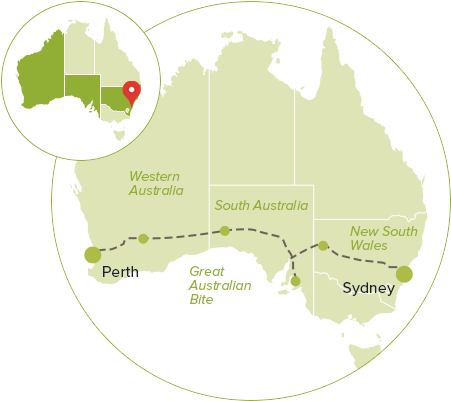 Crossing The Nullarbor - Perth And New South Wales (604x400), Png Download