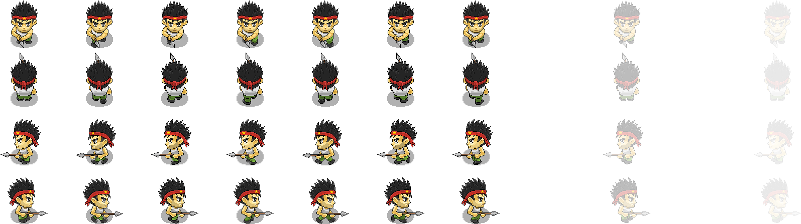 Photoshop Merging Timeline Frames In 1 Image Side By - Game Sprites Top Down (1650x468), Png Download