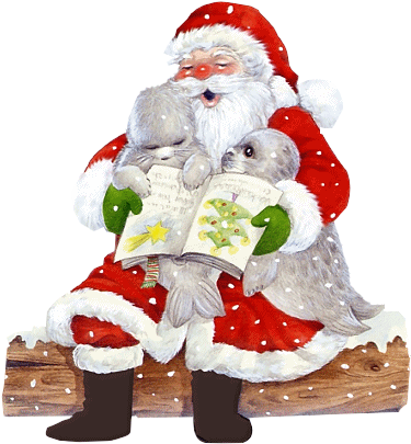 Santa Claus And Animals - Corinne Albaut Je Serais Un Père Noël (402x440), Png Download