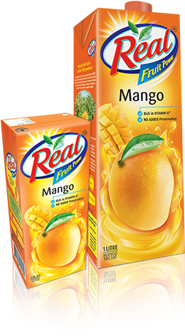 A Pack Of Réal Mango Juice In Your Kid's Meal - Real Fruit Power Fruit Power Apple, 1l (260x560), Png Download