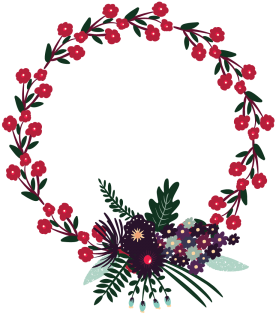 Decorative Spring Wreath Badge, Dark, Warmcreative, - Portable Network Graphics (360x360), Png Download