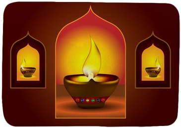 Diwali Diya On A Window Arch - Diwali Diya Design (400x400), Png Download