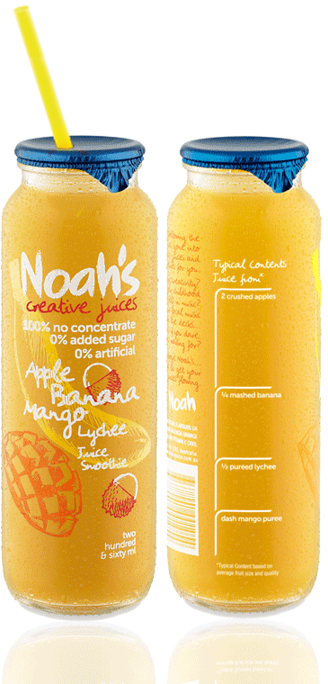 Noahs Orange Smoothie 260ml X 12 (365x760), Png Download