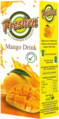 Mango Real Fruits Drinks - Freshen Drinks (400x499), Png Download