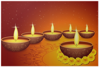 Vector Illustration Of Holy Diya For Diwali Festival - Diwali (400x400), Png Download