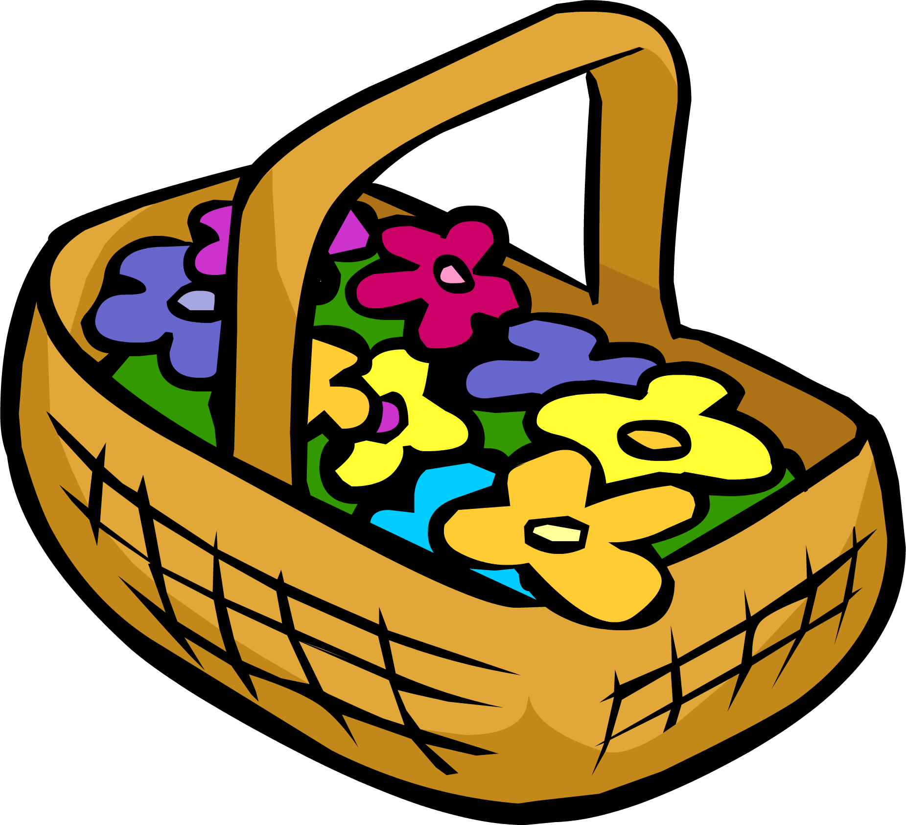 Flower Basket Clothing Icon Id 341 - Club Penguin Basket (717x650), Png Download