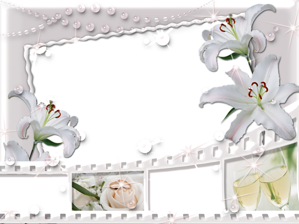 Flower Frames - Montagens De Fotos De Casamento (1024x768), Png Download