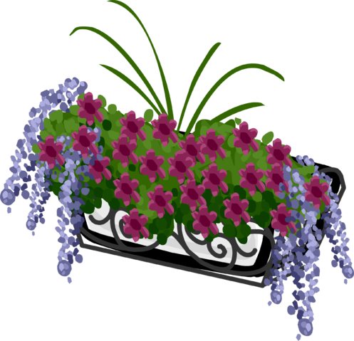 Window Basket Sprite 015 - Bouquet (497x479), Png Download