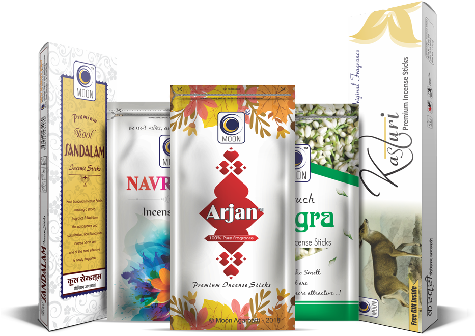 Moon Agarbatti - Moon Agarbatti Works (943x670), Png Download