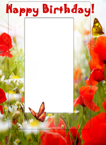 Happy Birthday Photo Frames - Happy Birthday Frame Download (360x490), Png Download
