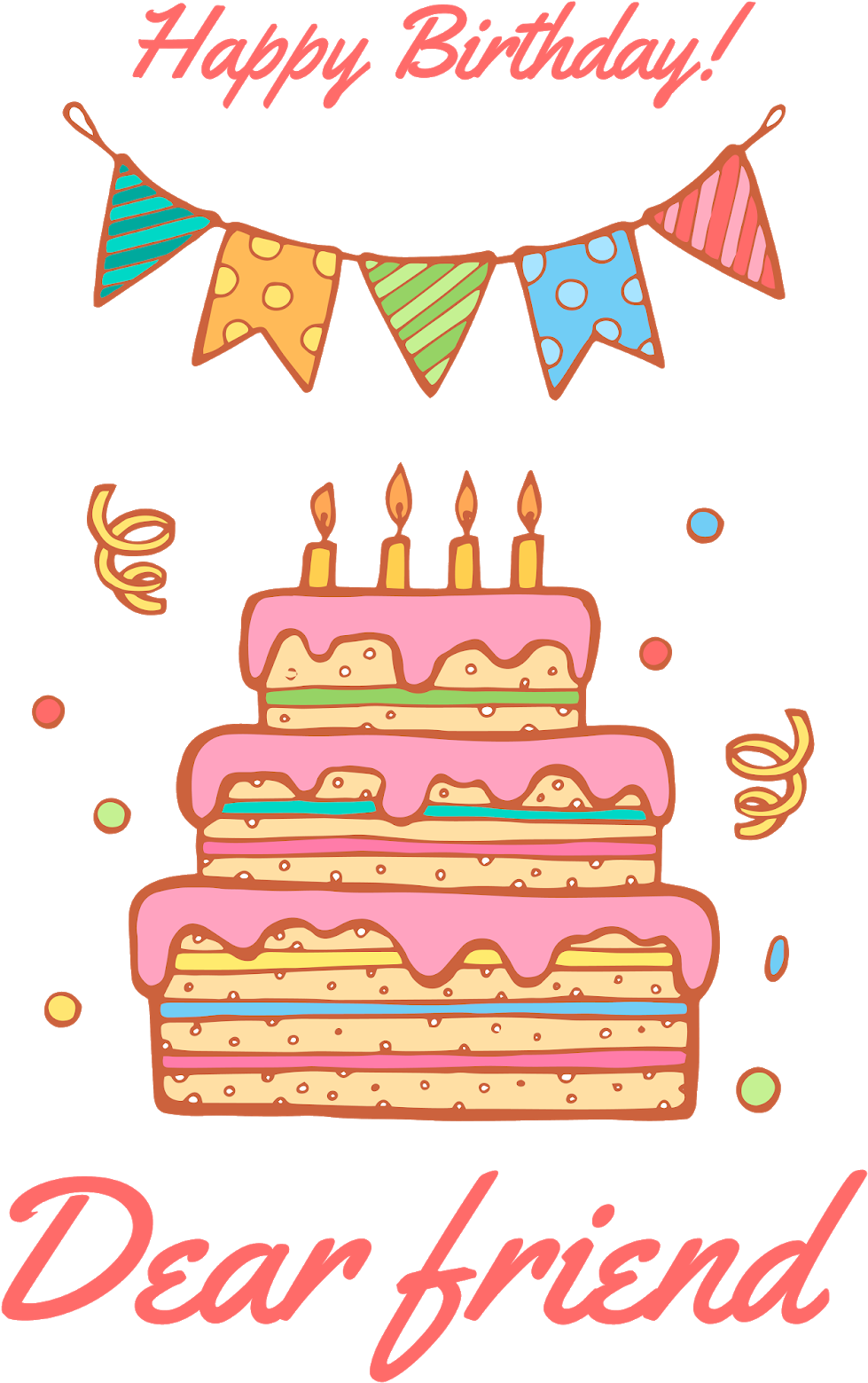 Happy Birthday Png Images - Clowntriggerfische Geburtstags-karte Karte (441x640), Png Download