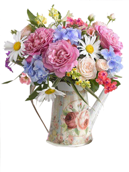 Flowers - Mixed Boquet - Bouquet (450x599), Png Download
