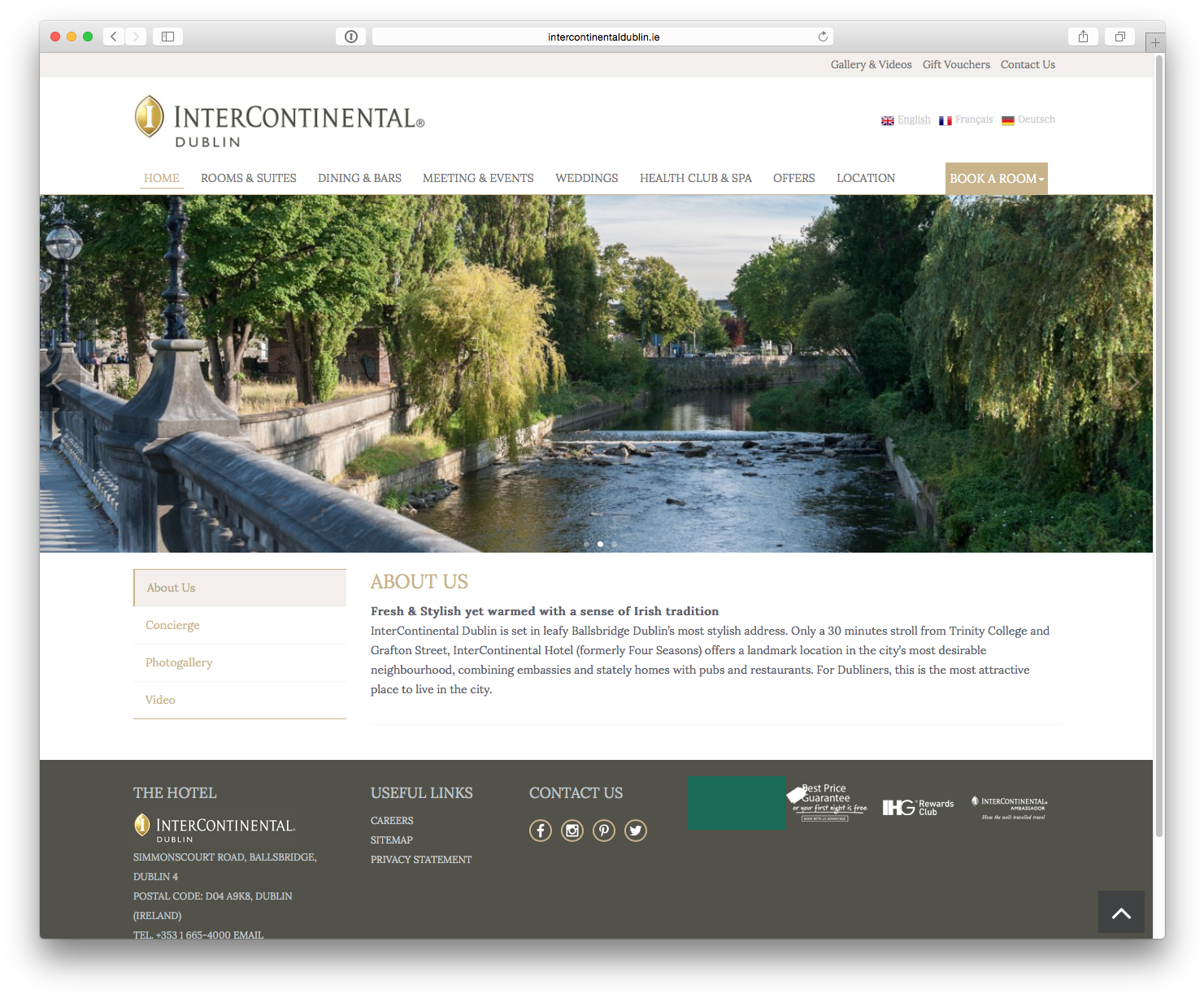 The Former Four Seasons Hotel Property In The Ballsbridge - Intercontinental Dublin (1496x1241), Png Download