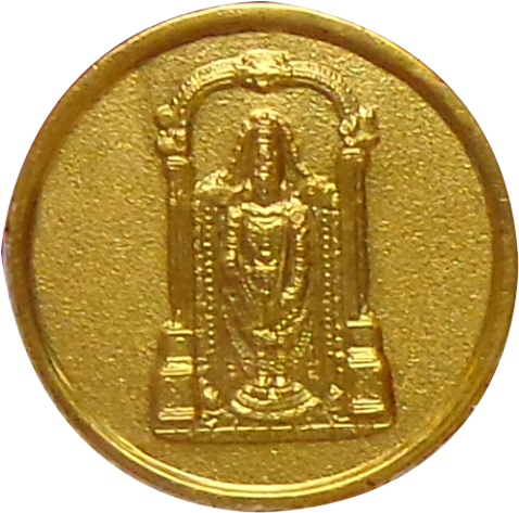 250mg Balaji Gold Coin - Gold (500x500), Png Download