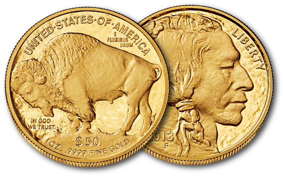 American Gold Buffalo - Gold American Buffalo 1 Oz Png (580x364), Png Download