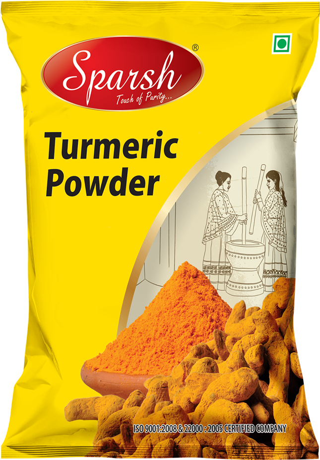 Turmeric Powder - Turmeric Powder Pouch Design Png (750x1000), Png Download
