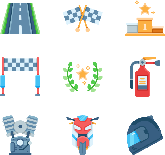 Motor Sports 50 Icons - Icon (600x564), Png Download