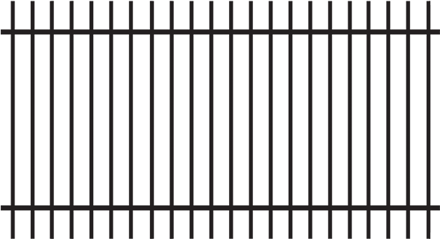 Picket Top Panel - Polargos Metallzaun Zaunfeld Nice Lux 150 Cm X 200 (627x559), Png Download