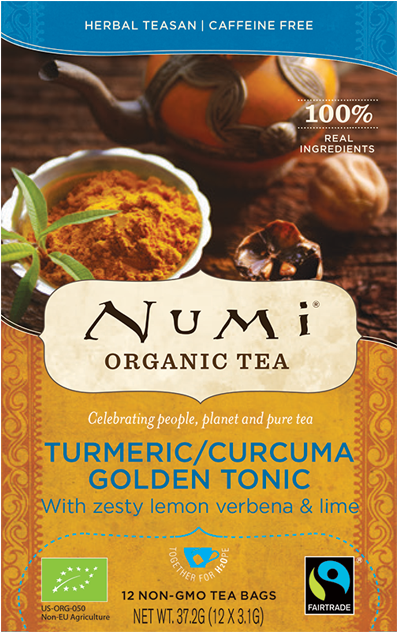 Numi Organic Tea Golden Tonic Turmeric - Numi Turmeric Golden Tonic (724x724), Png Download
