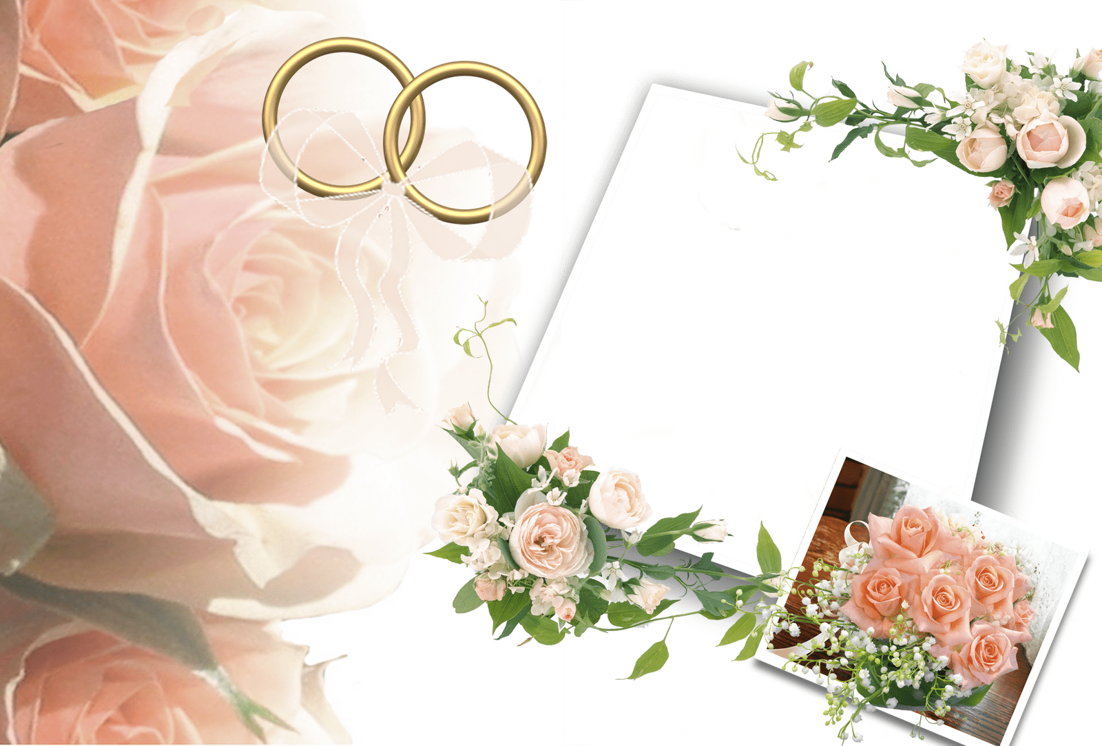 Pin By Laura Parrault On Wedding Frames - Png Frames For Wedding (1600x1084), Png Download