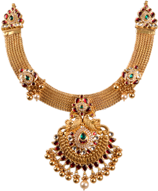 Chettinad Necklace Designs 1236-11 - Necklace (568x700), Png Download