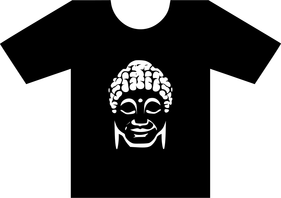 Buddha Print Wear Smile God Comments - Illustration (980x690), Png Download