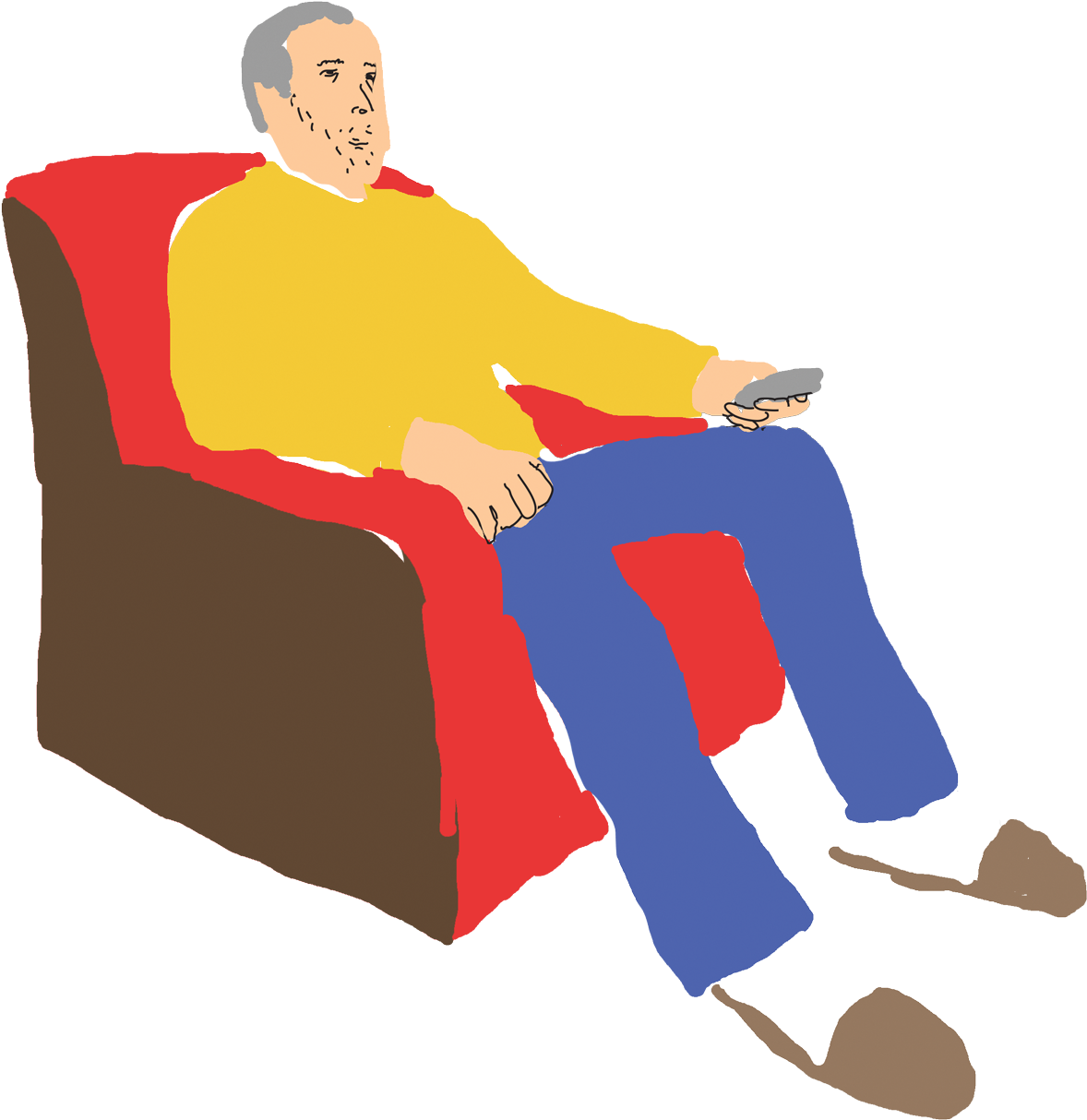 Image Freeuse Stock Sofa Clipart Old People - Zapping Png (1200x1270), Png Download