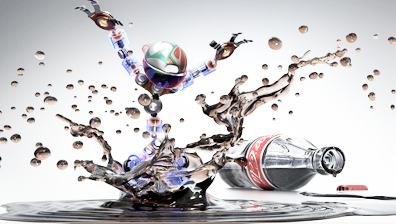 Share This Image - Coke Splash Psd (800x452), Png Download