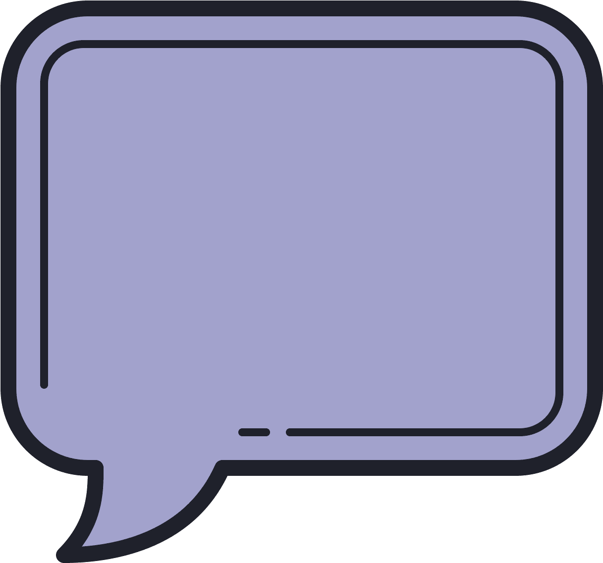 This Is A Speech Bubble In The Shape Of A Rounded Rectangle - Icon (1600x1600), Png Download