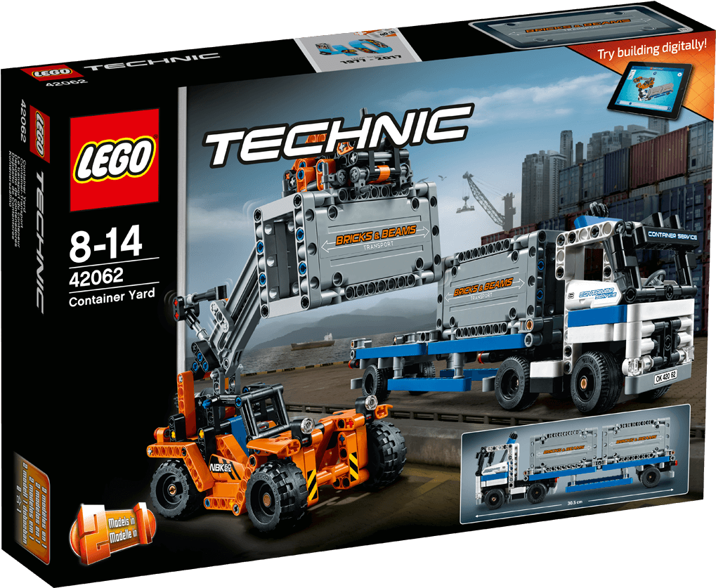 Lego Technic Container Yard - Lego Technic 42062 Container Yard (1488x837), Png Download