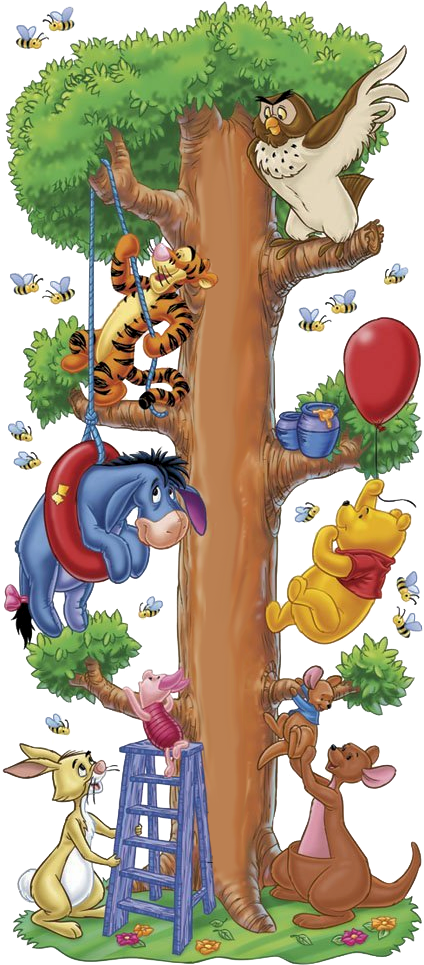 I Always Loved That You Had No Fear Of Heights Like - Winnie The Pooh Characters Tree (455x980), Png Download