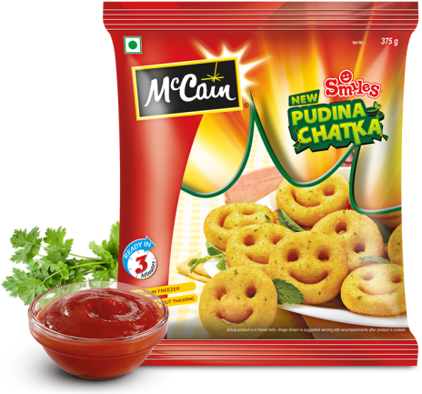 Mccain Smiles Pudina Chatka (600x600), Png Download