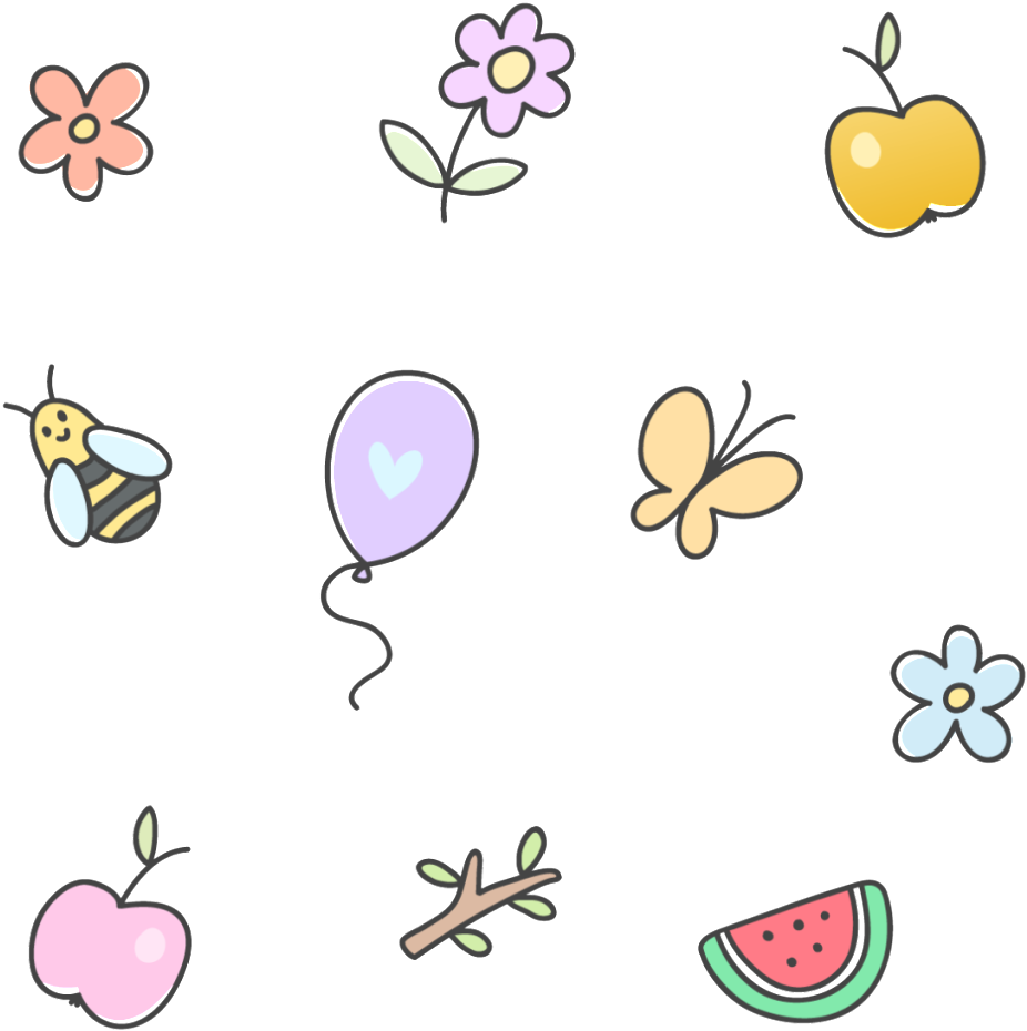 Various Cartoon Animals And Plants Decorative Vector - Vector Graphics (1024x1024), Png Download