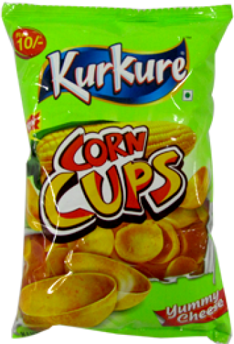 Kurkure Namkeen Corn Cups Yummy Cheese 34gms (600x602), Png Download