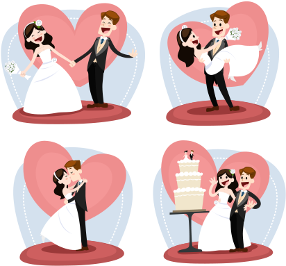 Wedding Couple Vector And Transparent Png - Diseño Para Sticker De Boda (1200x628), Png Download