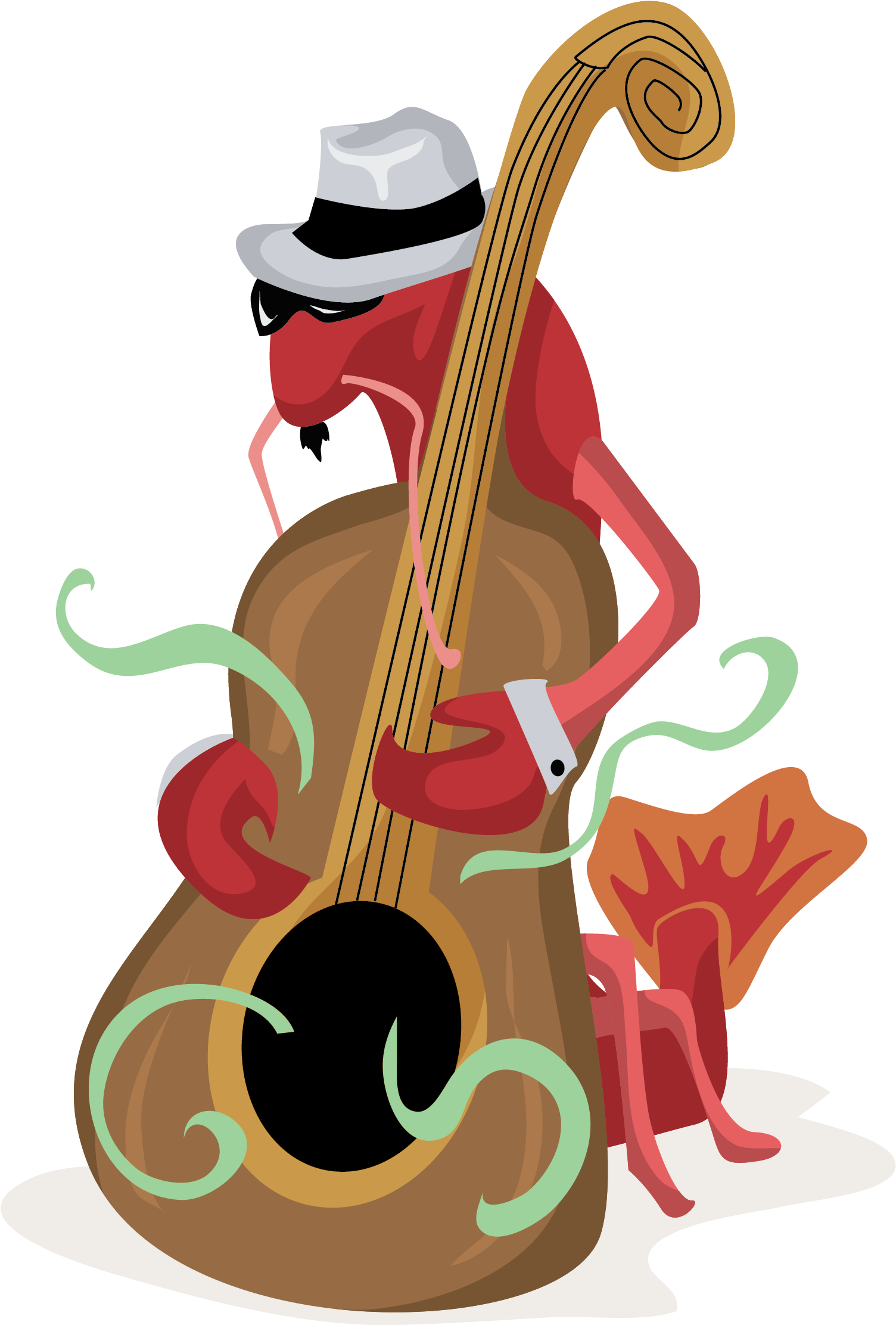 Crawfish Clipart Alligator - Crawfish Playing Instruments (1749x2466), Png Download