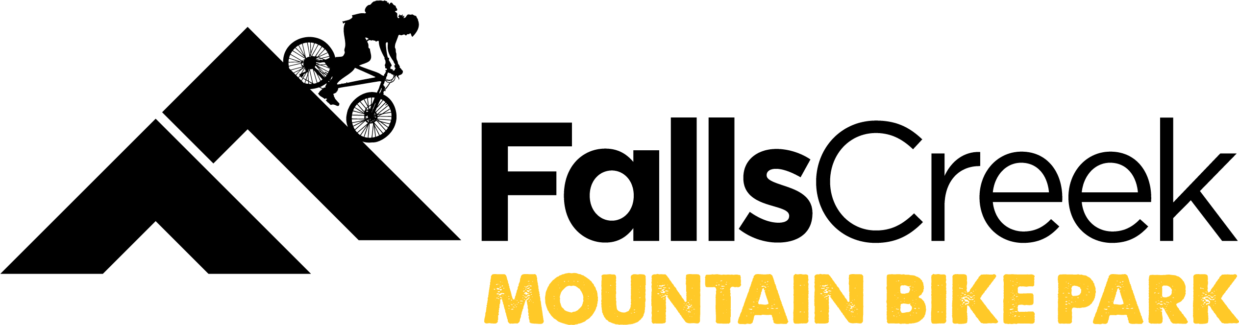 Fallscreek Mtb Park Logo - Falls Creek Slogan (2532x694), Png Download