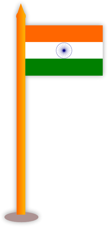 The Saffron Band Stands For Courage, Sacrifice And - National Flag Of India Clipart (377x789), Png Download