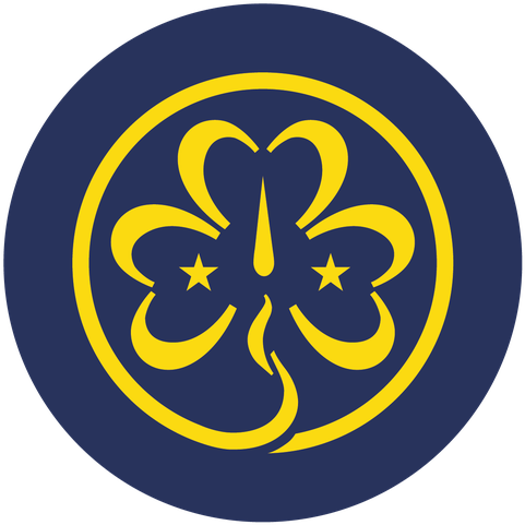 Trefoil On Blue Background - Girl Guides World Flag (500x500), Png Download
