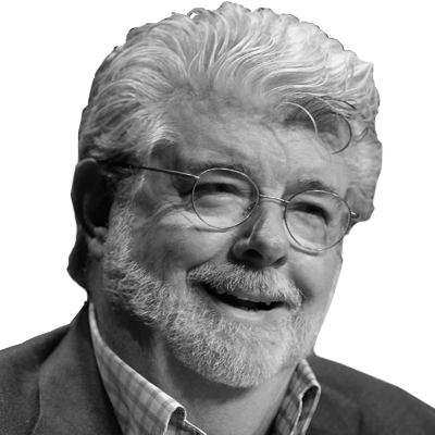 George Lucas - George Lucas Black And White (400x400), Png Download