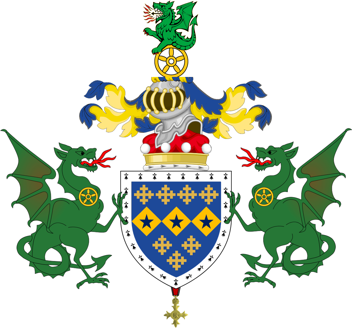 Somervell Of Harrow Achievement - Dragon's Secret; Nook Book; Author - Augusta Huiell (1190x1112), Png Download