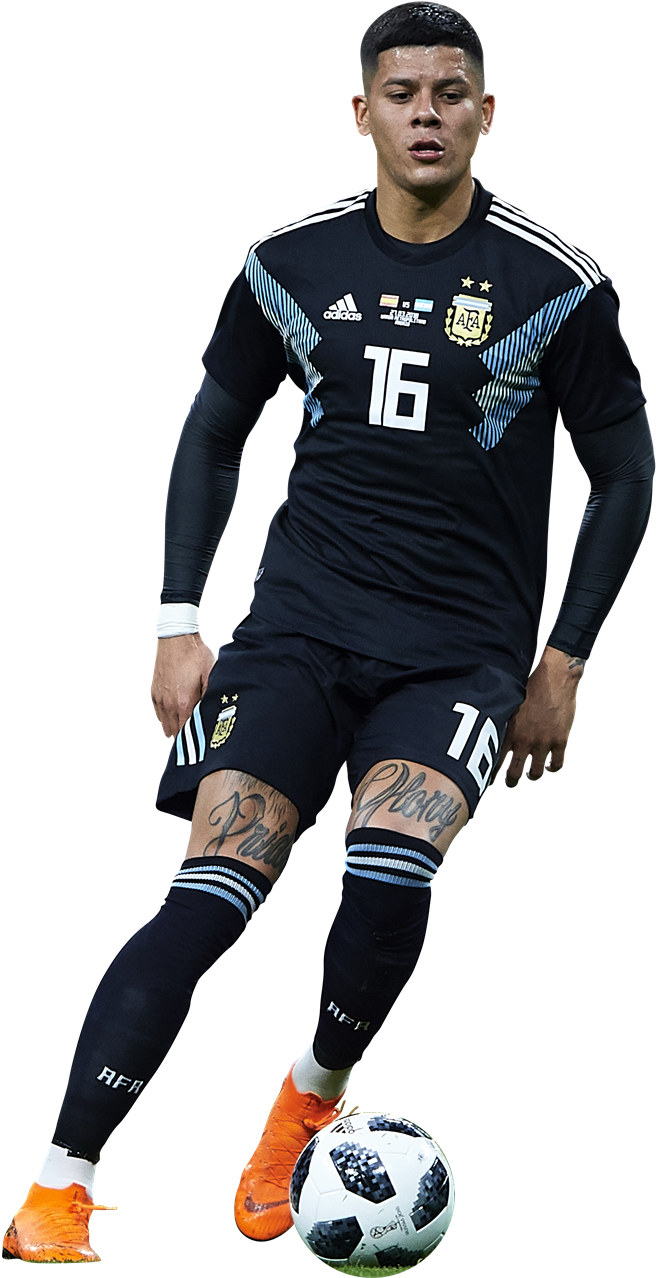 Marcos Rojo Render - Marcos Rojo Argentina Png (670x1300), Png Download